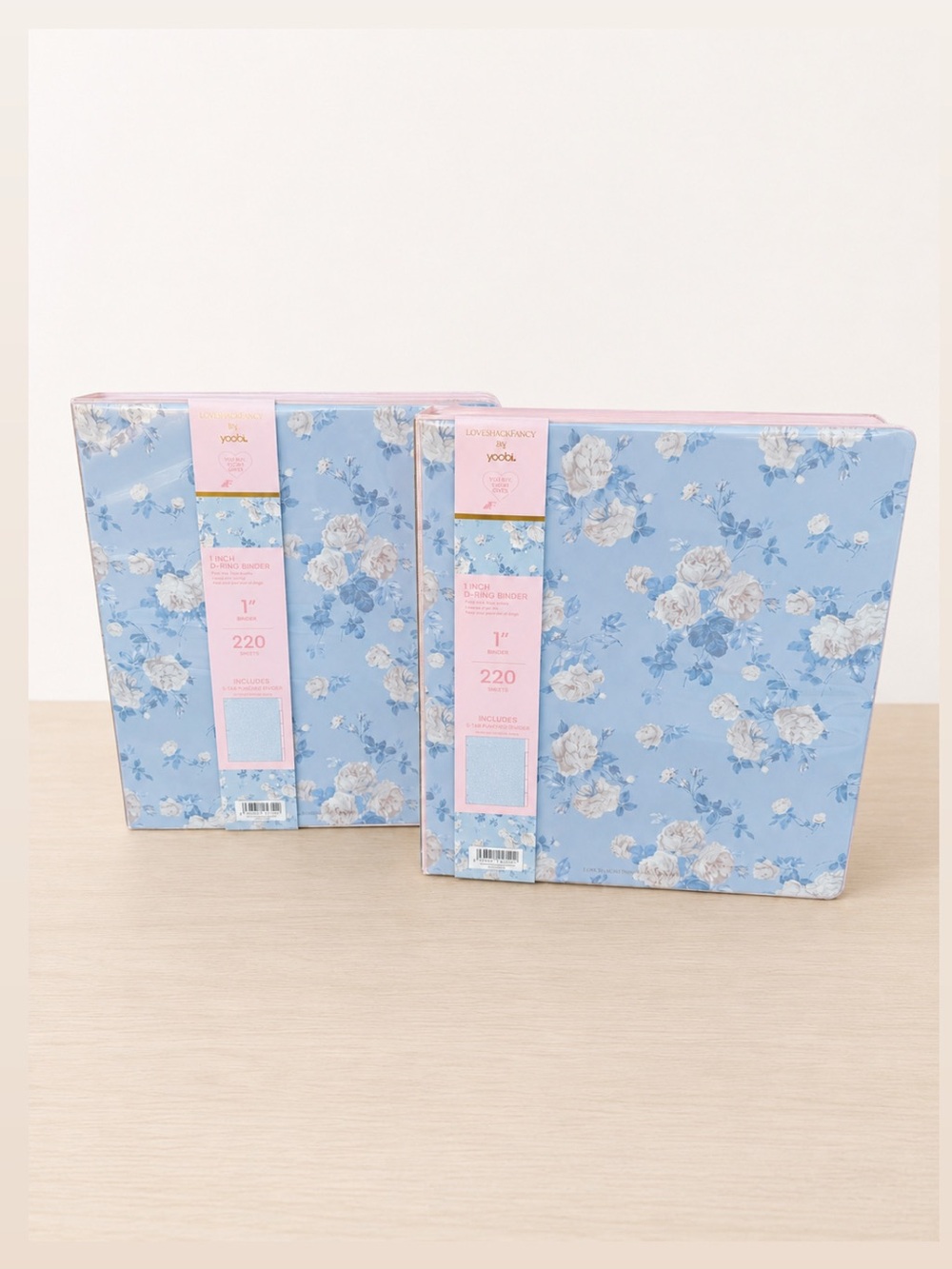 LoveShackFancy Everblooming Rosettes 3 Ring Binder Set of 2
